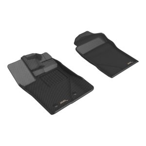 Ford Ranger Supercrew Floor Mats - Front - 3D MAXpider - Kagu - Black - `24-`26 Ford Ranger Supercrew Floor Mats - Front - 3D MAXpider - Kagu - Black - `24-`26